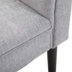 HOMCOM 52" Linen Upholstered Accent Ottoman Bench With Armrests, Light Gray -Baxton Studio Store GUEST b5c7492f 4d08 45d6 bddd 38cb7eed4dfc