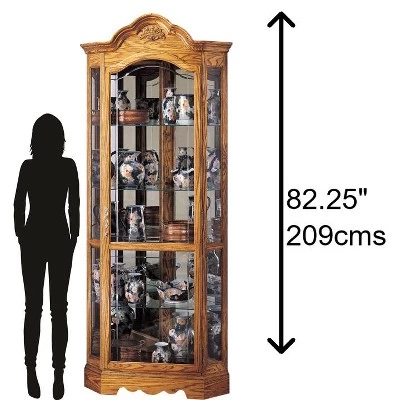 Howard Miller 680207 Howard Miller Wilshire Curio Cabinet 680207 Golden Oak 3 Howard Miller 680207 Howard Miller Wilshire Curio Cabinet 680207 Golden Oak