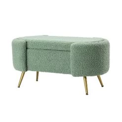 Alina Storage Bench With Metal Legs For Bedroom | ARTFUL LIVING DESIGN