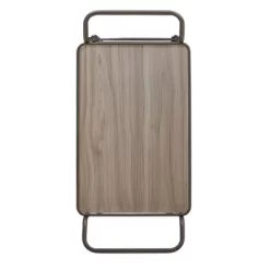 Raddatz Metal X Frame Bar Cart With Wood Shelf Bronze/Walnut - Inspire Q -Baxton Studio Store GUEST b71af786 bc1b 4218 89c1 4c5b10580438