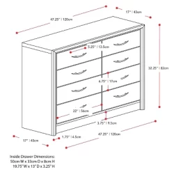 Newport 8 Drawer Dresser - CorLiving -Baxton Studio Store GUEST b76830ff 25e5 4e6e 9ff8 bb1b95715371