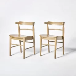 2pk Kaysville Curved Back Wood Dining Chair - Threshold™ Designed With Studio McGee -Baxton Studio Store GUEST b8859535 25d6 44f9 9ed4 882e7bed9037