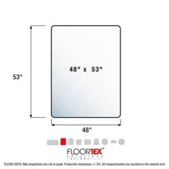 48"x53" Rectangular Ulti Mat Clear For Hard Floors - Cleartex -Baxton Studio Store GUEST b8b1d8ef f604 41cd b003 047d4bff9460