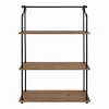 20" X 32" Walters Wood/Metal 3 Tier Shelving Brown - Kate & Laurel All Things Decor