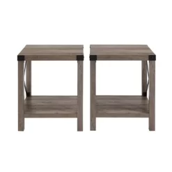 Set Of 2 Sophie Rustic Farmhouse X Frame Side Tables - Saracina Home -Baxton Studio Store GUEST ba192e9c bdb3 4fbc b015 1e016932d4a2