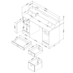 Versa Computer Office Desk With Power Bar - South Shore 35 Versa Computer Office Desk With Power Bar - South Shore -Baxton Studio Store GUEST ba2b35da 9589 4cd3 ae65 3aa80a579e86