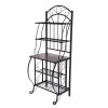 Valencia Baker Rack Storage Unit Metal/Black - Boraam Industries -Baxton Studio Store GUEST ba9f7b08 b877 4ced 8d28 5d3262b15fd1