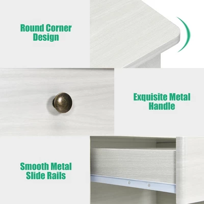 Costway Computer Desk PC Laptop Writing Table Workstation Student Study Furniture White 10 Costway Computer Desk PC Laptop Writing Table Workstation Student Study Furniture White - Image 8