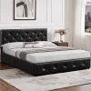 Yaheetech Upholstered Faux Leather Bed Frame With Adjustable Headboard -Baxton Studio Store GUEST bc475427 6598 40ee a0a8 285ebd893feb