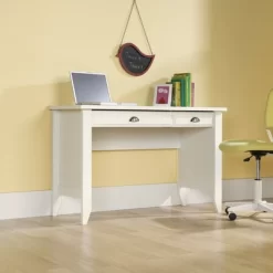 Shoal Creek Computer Desk With Slide Out Keyboard - Soft White - Sauder