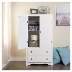 Monterey Armoire White - Prepac -Baxton Studio Store GUEST bcde5f10 5e64 4603 8d7b c5f3043d2b6e