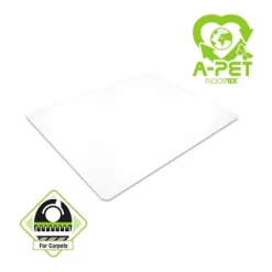 APET Rectangular Chair Mat For Low/Standard Pile Carpet Clear - Floortex -Baxton Studio Store GUEST bd092e46 4122 4c06 92cf e8510f27f3ee