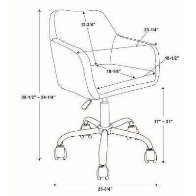 Rylen Office Chair - Linon 11 Rylen Office Chair - Linon - Image 9