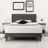 Costway Bed Frame Upholstered Platform Bed With Tufted Headboard Mattress Foundation -Baxton Studio Store GUEST bdcb701c c334 4934 99ca 0fb31a174011