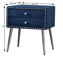 Button-Tufted Platform Bed With One Nightstand - ModernLuxe -Baxton Studio Store GUEST be733bad f101 48c1 b67a e8e8f8542b53