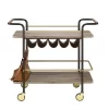 33" Naude Serving Cart Natural/Gold/Black Finish - Acme Furniture -Baxton Studio Store GUEST bf2b279e 5277 48d4 93f2 44002b4199d6