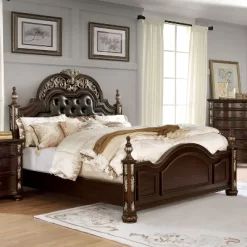 3pc Queen Mullberry Bedroom Set With 2 Nightstands Brown Cherry/Espresso - HOMES: Inside + Out -Baxton Studio Store GUEST bfd7e1d9 1c47 4c8d a9b0 04176c70a9d7