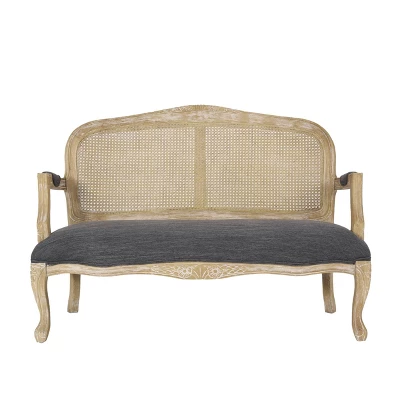 Saley French Country Wood And Cane Loveseat - Christopher Knight Home 13 Saley French Country Wood And Cane Loveseat - Christopher Knight Home - Image 11