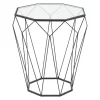 Metal And Glass Octagonal Side Table Dark Gray - Olivia & May -Baxton Studio Store GUEST c07a14cf f127 4ce5 bb6f bada3b80ab44