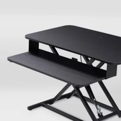 Sit-Stand Converter Desk Black - CorLiving -Baxton Studio Store GUEST c10f4859 837c 49e8 8b35 908e1de4527a
