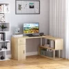 HOMCOM L-Shaped Rotating Computer Desk Home Office Study Workstation With Storage Shelves, Cabinet And Drawer For Home & Office 1 HOMCOM L-Shaped Rotating Computer Desk Home Office Study Workstation With Storage Shelves, Cabinet And Drawer For Home & Office -Baxton Studio Store GUEST c1672ce7 cef9 4467 a71c 4c9e3843678f