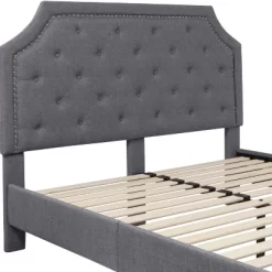 Merrick Lane Platform Bed With Slatted Support Contemporary Tufted Upholstery With Accent Nail Trim 23 Merrick Lane Platform Bed With Slatted Support Contemporary Tufted Upholstery With Accent Nail Trim -Baxton Studio Store GUEST c22420d1 d41f 4463 aa27 f6b2710c36a8