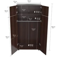 4 Door Wardrobe/Armoire Espresso - Inval -Baxton Studio Store GUEST c2af0d5e 6908 42de b252 cb6243eb852c