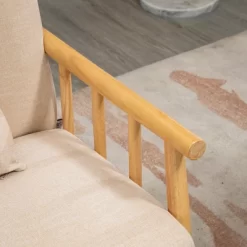 HOMCOM 48" 2 Seater Couch For Small Spaces, Modern Loveseat Sofa For Bedroom, Living Room Furniture, & More, Upholstered Small Couch, Beige -Baxton Studio Store GUEST c2bb247b 5870 45f5 a055 a801d09903b2