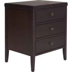 Finley Solid Wood 3 Drawer Nightstand - ClickDecor