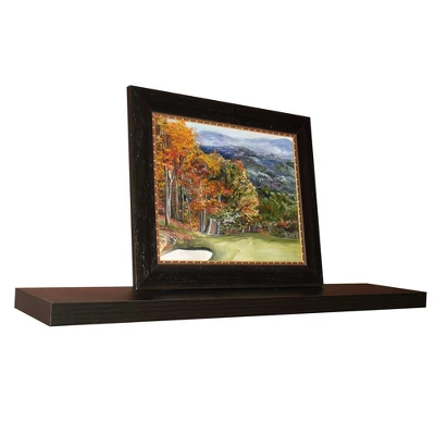 60" Floating Shelf Wall Mounted Hidden Brackets Espresso - Inplace 3 60" Floating Shelf Wall Mounted Hidden Brackets Espresso - Inplace