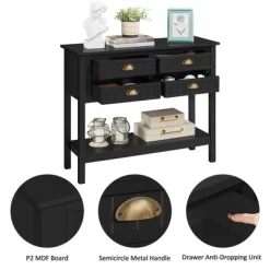 Yaheetech 4-Drawer Console Table Entryway Table -Baxton Studio Store GUEST c475d3ab 2a01 4cb8 9596 cd833c83abdb