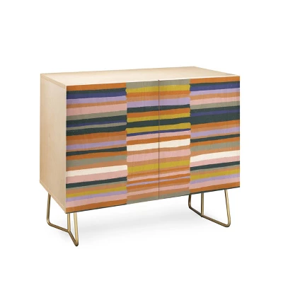 Gigi Rosado Brown Striped Pattern Credenza - Deny Designs 3 Gigi Rosado Brown Striped Pattern Credenza - Deny Designs