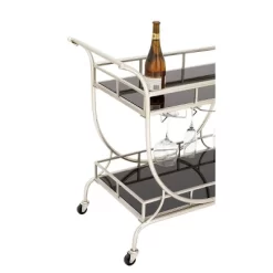 Modern 2 Tier Cart Silver - Olivia & May -Baxton Studio Store GUEST c50bc8ed 3306 433e aec5 0589ffd9e2c0
