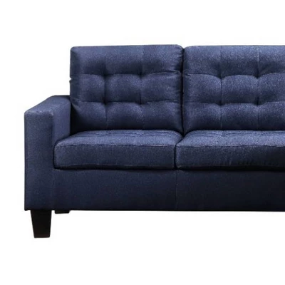 81" Earsom Sofa Blue Linen - Acme Furniture 7 81" Earsom Sofa Blue Linen - Acme Furniture - Image 5