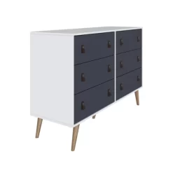 Set Of 2 Amber 6 Drawer Double Wide Dresser And 4 Tall Drawer Dresser - Manhattan Comfort -Baxton Studio Store GUEST c5c493b5 5134 4fde 98ee ae66266de66e