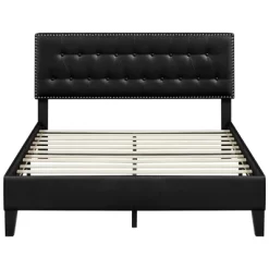 Yaheetech Upholstered Bed Frame With Button-Tufted Headboard -Baxton Studio Store GUEST c5de7af1 a4c9 400a a7ff 09a7a60b4dcd