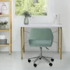 40" Home Office Computer Desk With Metal Base Marble/Brass - Teamson Home -Baxton Studio Store GUEST c5f470e9 f94d 4f94 88d7 fc98aa7d8063