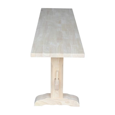 72" Trestle Bench Unfinished - International Concepts 4 72" Trestle Bench Unfinished - International Concepts - Image 2