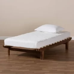 King Hiro Wood Expandable Bed Frame Walnut - Baxton Studio -Baxton Studio Store GUEST c6da8e9f 9699 414a 9dcd 258249ebd505