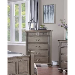 6pc Pennings Traditional Bedroom Set Gray - HOMES: Inside + Out -Baxton Studio Store GUEST c7c59a53 43c1 42cc 8f5c c764a698588a