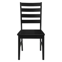 Set Of 2 Wood Ladder Back Dining Chair Black - Saracina Home -Baxton Studio Store GUEST caea8ff6 ea37 4153 b6ba f2356f4178a9