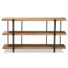Tarah Wood Console Table Brown/Black - Baxton Studio