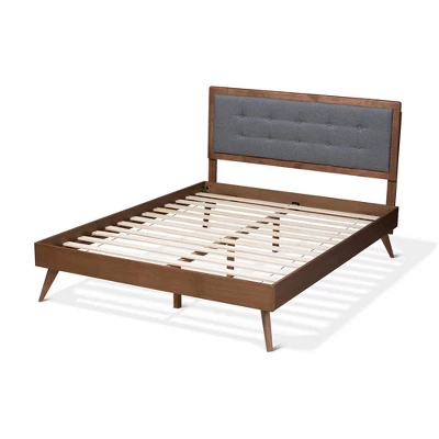 Ines Walnut Finished Wood Platform Bed - Baxton Studio 9 Ines Walnut Finished Wood Platform Bed - Baxton Studio - Image 7