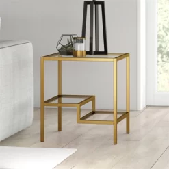Metal Contemporary Side Table In Gold - Henn&Hart -Baxton Studio Store GUEST cd30aaa0 4fba 47e7 8f8c e9acacaa2601
