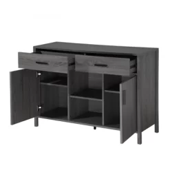 FC Design 47"W Sideboard Storage Cabinet, Dining Server Cupboard Buffet Table With Two Cabinets And Drawers -Baxton Studio Store GUEST ce5018af 862b 403f 9d78 34bafdb0a4af