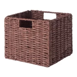 4pc Adriana Storage Bench With Baskets Walnut - Winsome -Baxton Studio Store GUEST cf20fc01 abb5 4e71 a8c1 aed6f5dd0ee1