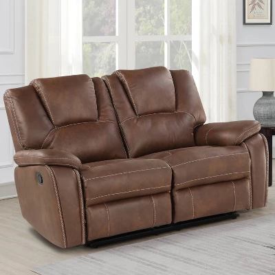 Katrine Manual Reclining Loveseat Brown - Steve Silver Co. 4 Katrine Manual Reclining Loveseat Brown - Steve Silver Co. - Image 2