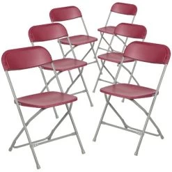 Emma And Oliver Set Of 6 Stackable Folding Plastic Chairs - 650 LB Weight Capacity -Baxton Studio Store GUEST d157f7e7 a1a2 478f a889 3f22490bdcdf