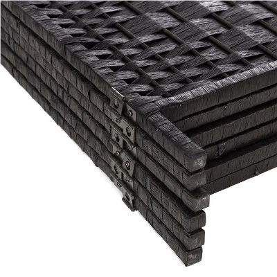 Legacy Decor 3, 4, 5, 6, Or 8 Panels Diamond Weave Bamboo Fiber Privacy Partition Screen, Black, Brown, Red/Honey, Or Beige Color 3 Legacy Decor 3, 4, 5, 6, Or 8 Panels Diamond Weave Bamboo Fiber Privacy Partition Screen, Black, Brown, Red/Honey, Or Beige Color