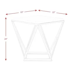 2pc Conner Occasional Coffee Table & End Table Set White - Picket House Furnishings -Baxton Studio Store GUEST d1e35731 4a0d 4403 8b6c b0457c457b14